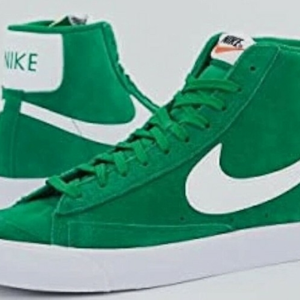 Nike Green and White Athletic Shoes